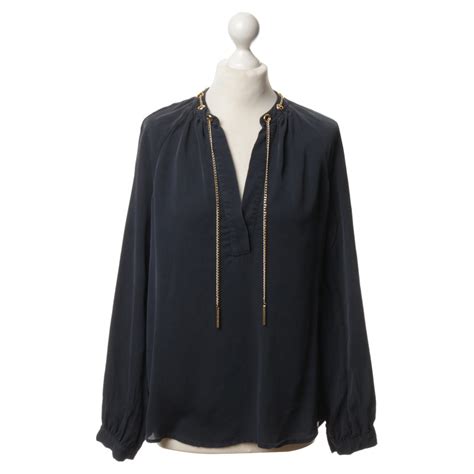 michael kors bluse mit kette blau|Oberteile für Damen: Tanktops, Blusen und T.